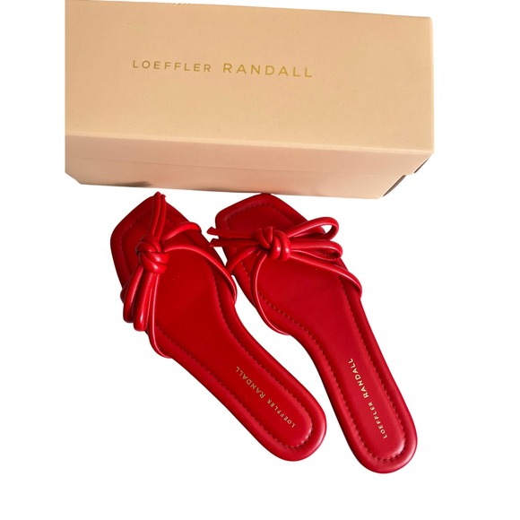 Loeffler Randall Red Knot Slide Sandals Women's Size 9.5 Flat Slip Ons - Picture 2 of 4